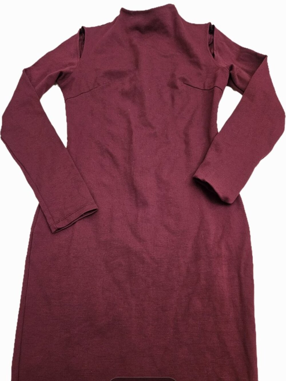 Burgundy Windsor Brand BodyCon Midi Dress open shoulder design size Small